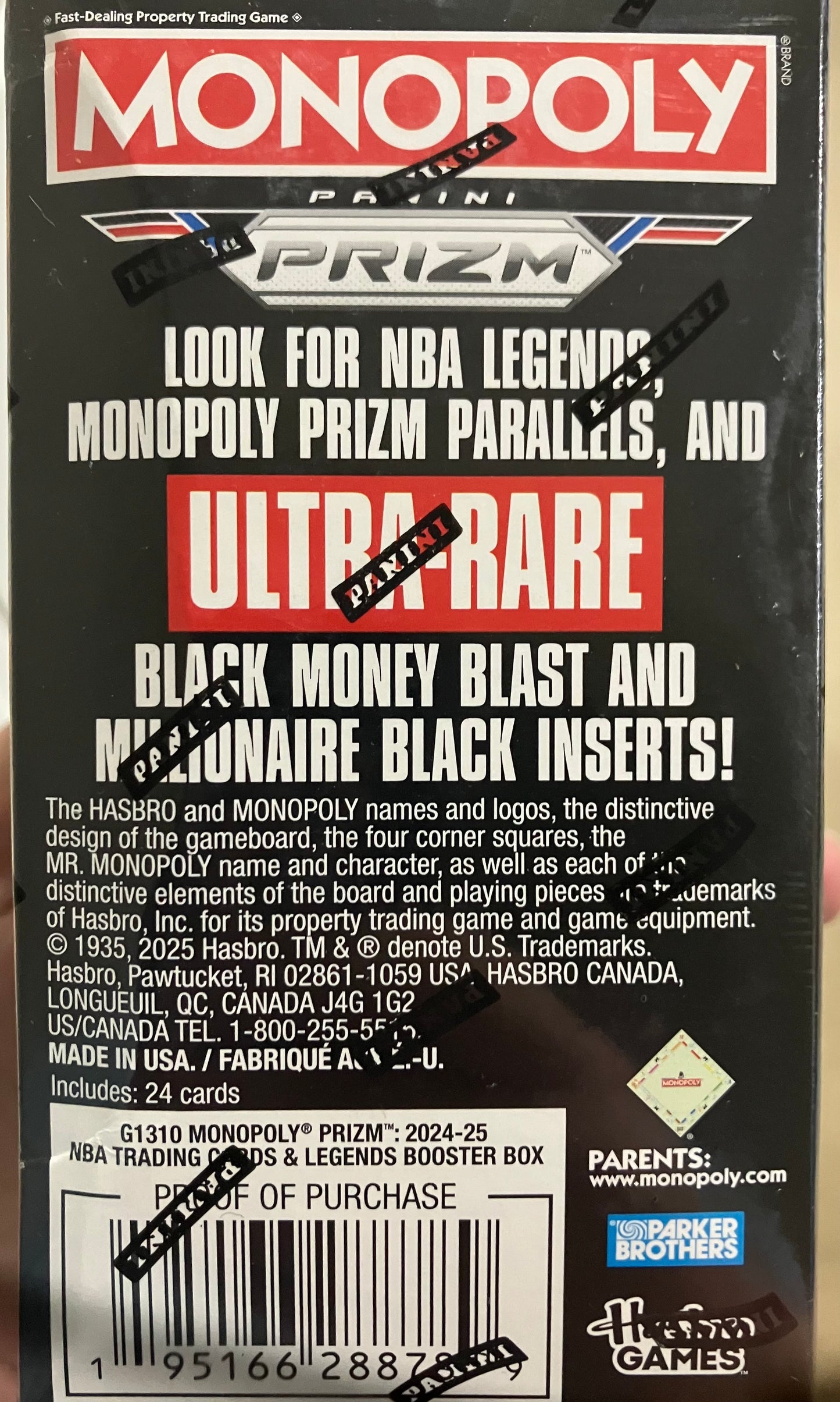 2024 Panini Monopoly Prizm NBA Blaster -NEW/SEALED