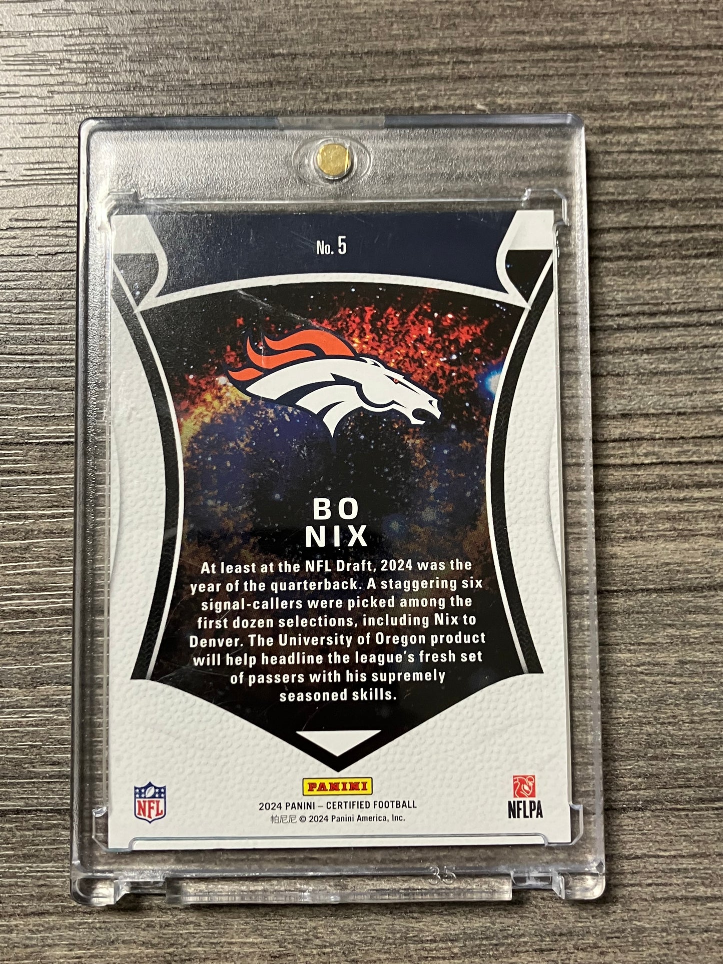 2024 Certified Football Bo Nix RC