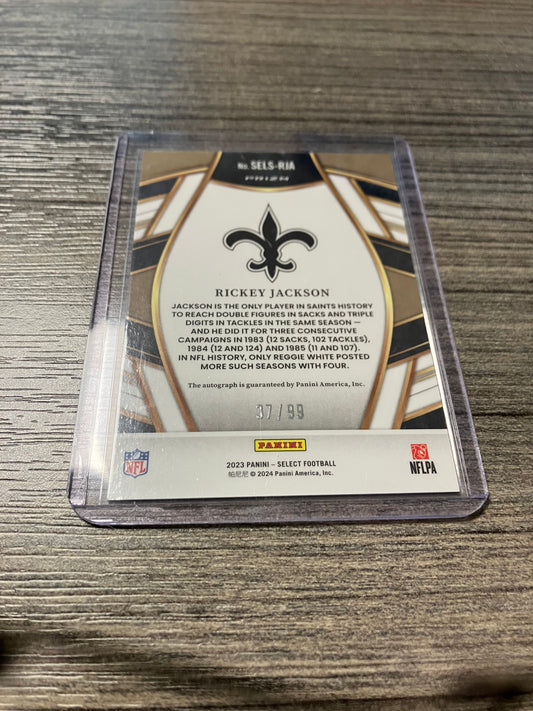 2023 Panini Select Football Rickey Jackson Auto # 99