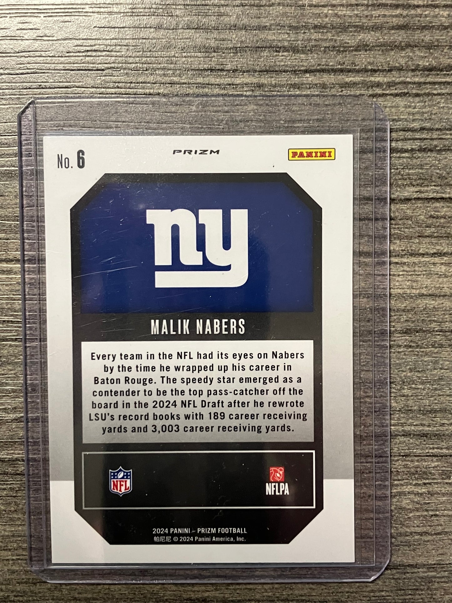 2024 Panini Prizm Malik Nabers Green Wave Emergent RC