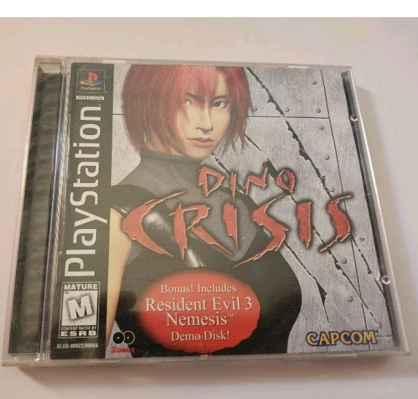 PlayStation- Dino Crisis with RE3 Demo Disc CIB