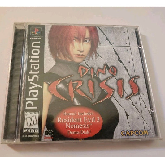 PlayStation- Dino Crisis with RE3 Demo Disc CIB