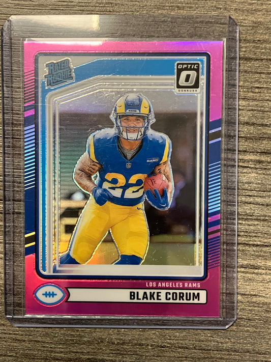 2024 Panini Donruss Optic Preview Blake Corum RC Pink