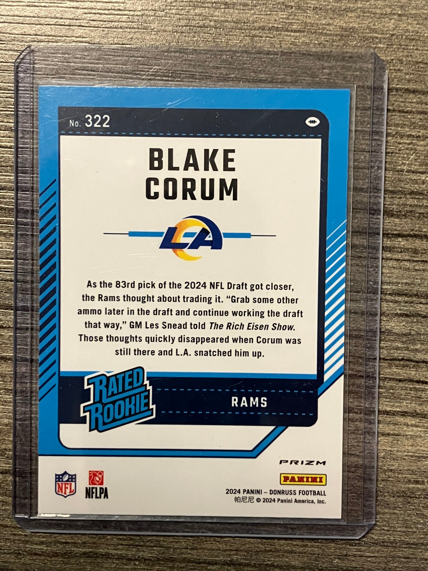 2024 Panini Donruss Optic Preview Blake Corum RC Pink