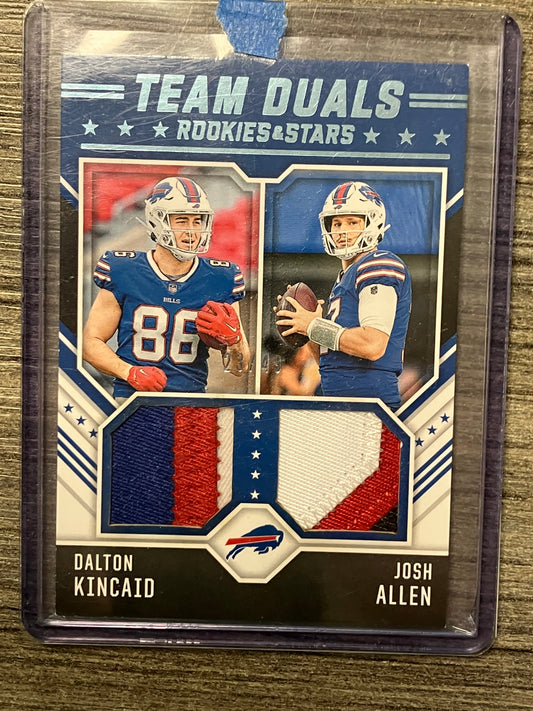 2023 Panini Rookie and Stars Dual Patch /49 Josh Allen and Dalton Kincaid