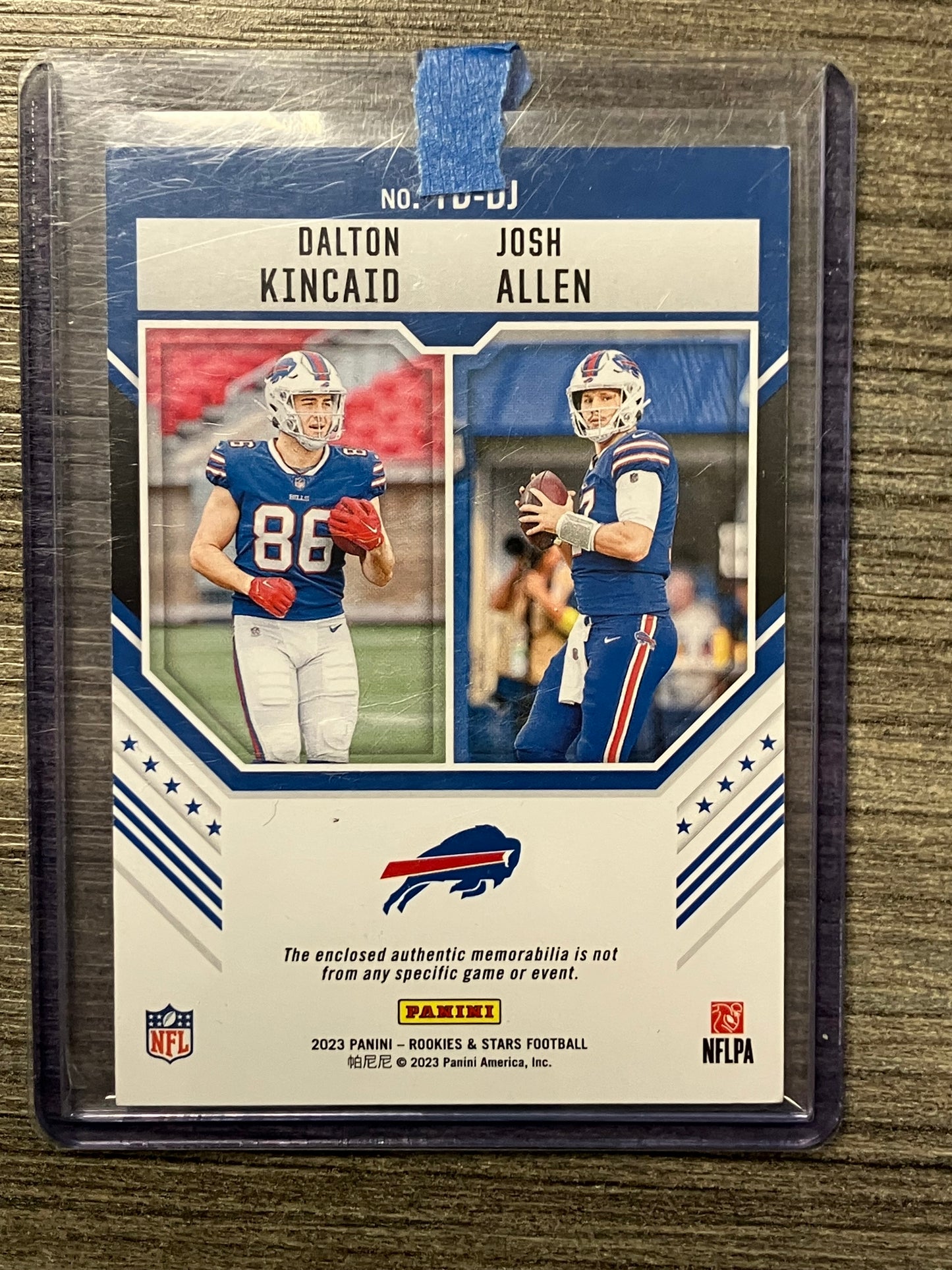 2023 Panini Rookie and Stars Dual Patch /49 Josh Allen and Dalton Kincaid
